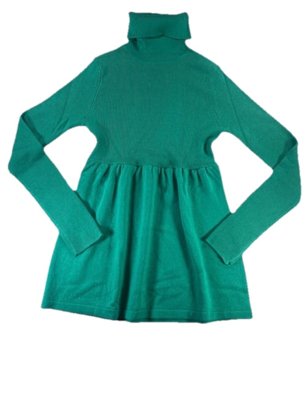 dELiA*s Junior’s Y2K Teal Turtleneck Babydoll Sweater Size Small